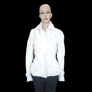 Bcbgmaxazria ruffle Wool coat XS